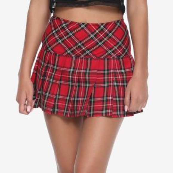 Royal Bones Dresses & Skirts - Royal Bones By Tripp NYC Red Plaid Pleated Skirt